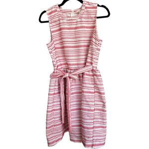 Anthropologie Freeway Red & Cream A-Line Party Dress Size Medium